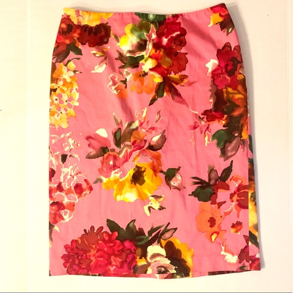 Talbots Floral Bouquet Midi Skirt - Picture 3 of 7